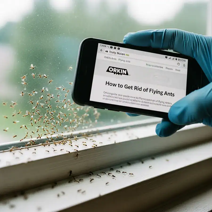 Close-up of phone displaying pest control advice hovering over swarm emerging from a cracked, dusty basement floor.

A flashlight beam from Bug Out NC illuminates a carpenter ant nest within damaged wood, exposed near a foundation vent. The wood shows signs of decay and frass. Documentary-style handheld shot on 35mm film. Aperture f/2.8. Slight organic film grain, sharp focus on the nest. Soft, cold light from the vent mixes with the flashlight's harsh beam.